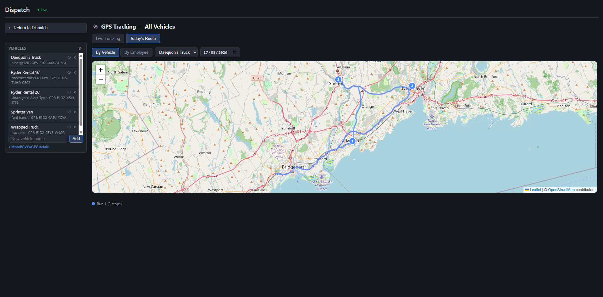 GPS route view